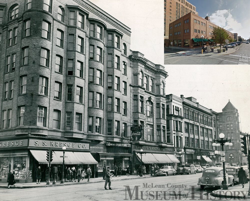 Downtown Bloomington view, 1948.