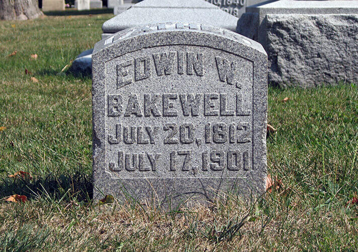 Edwin Bakewell headstone