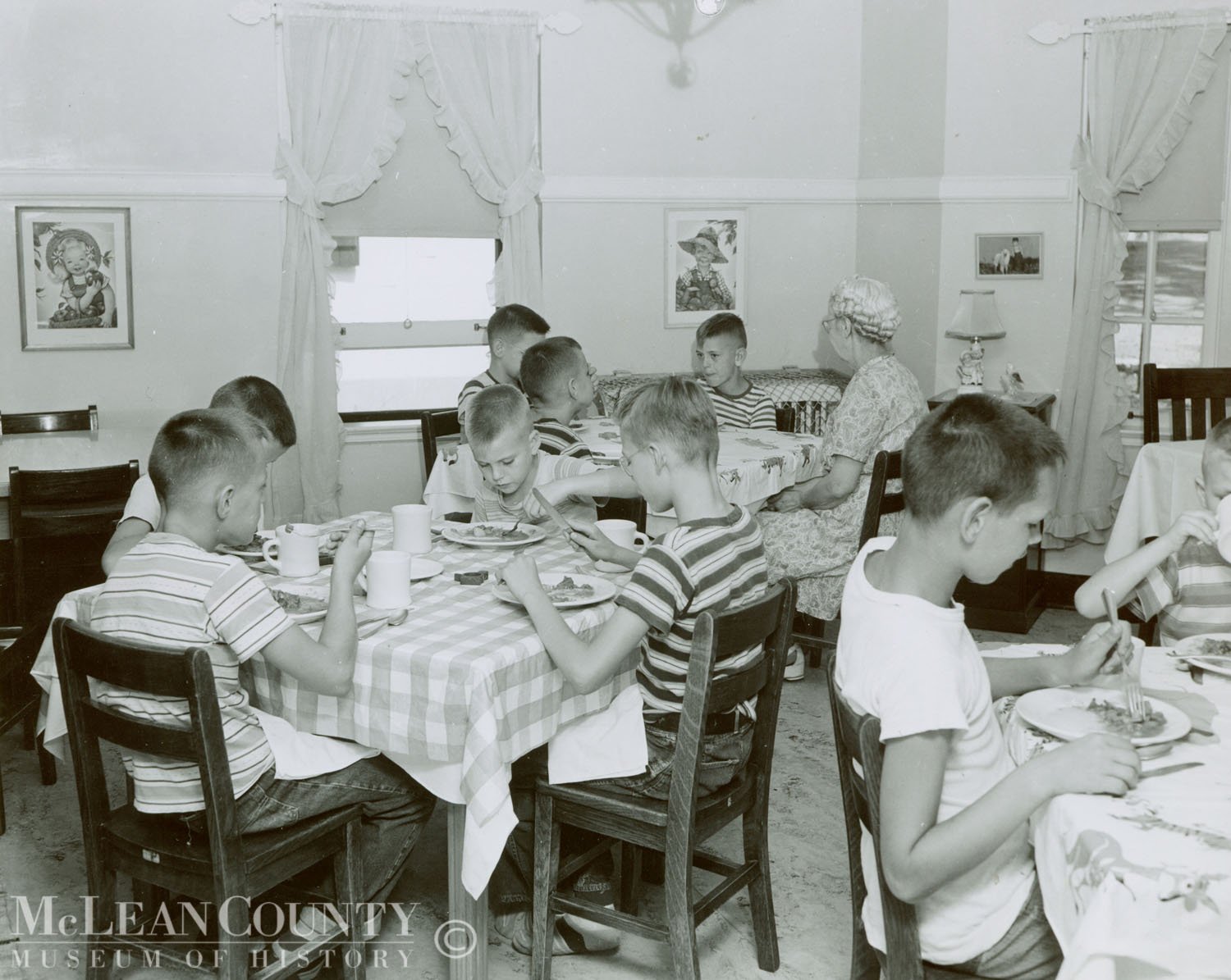Illinois Soldiers' and Sailors' Children's School.  Betsy Ross Cottage, 1955