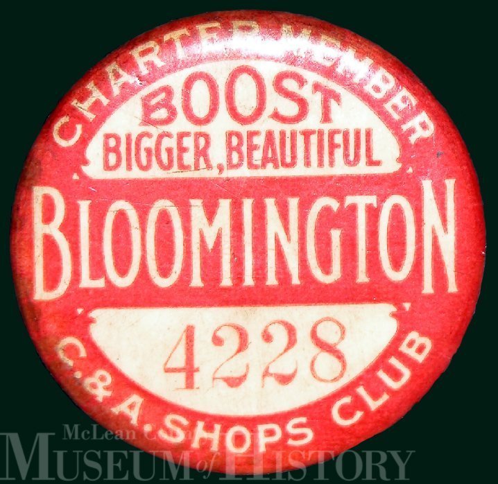 Bloomington expansion button, 1910.