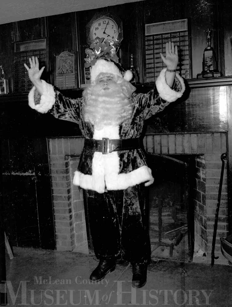 Action shot of Santa, 1953.